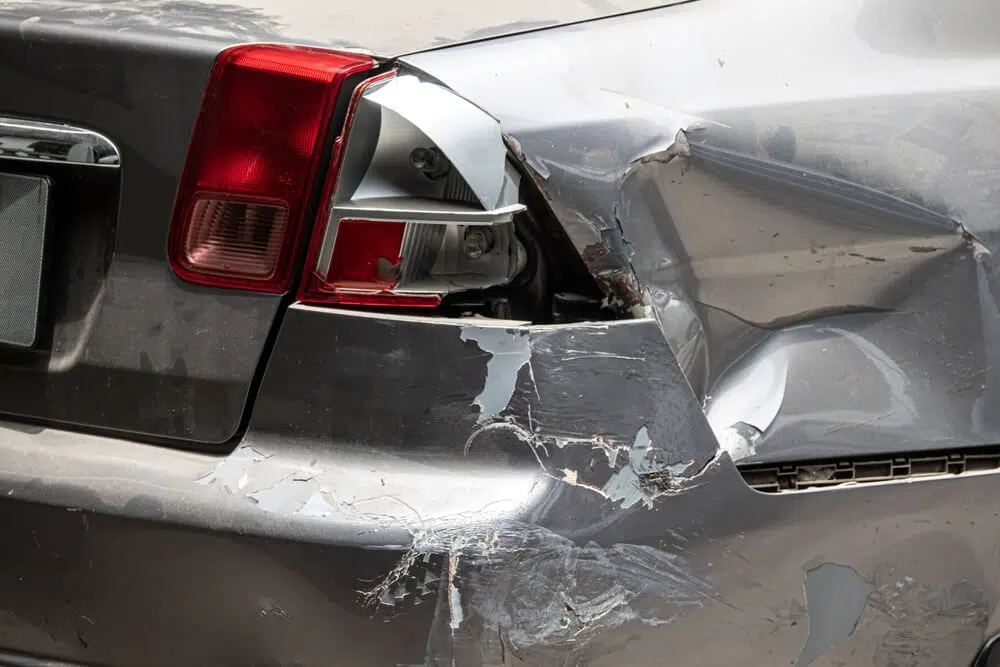 Car Accident A photo of a rear end accident
